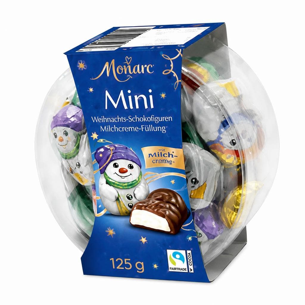 Monarc Mini-Schoko-Weihnachtsfiguren, 125 g – Hofer