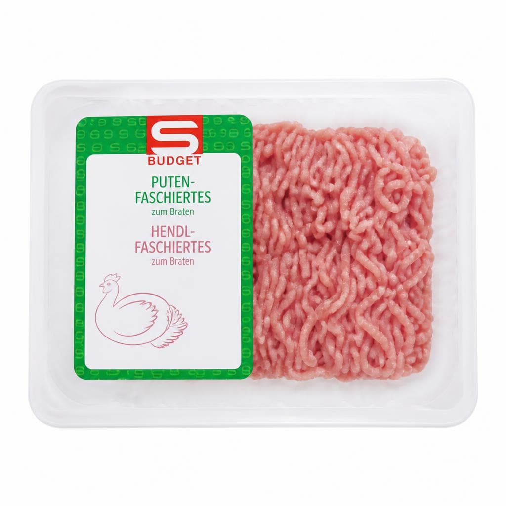 S-BUDGET Puten-Faschiertes oder Hendl-Faschiertes, 400 g/500 g – Interspar