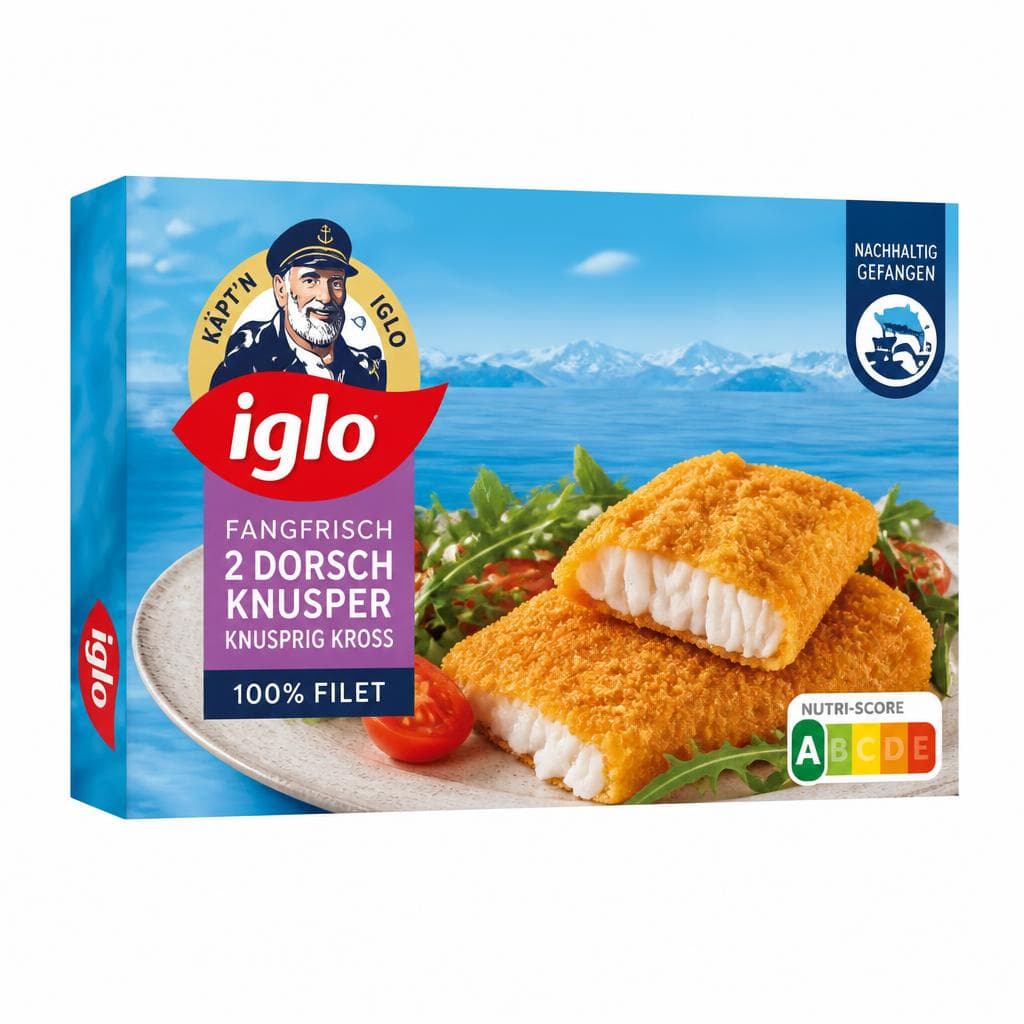 Iglo Dorsch paniert, Dorsch in Knusperbrösel, Zander Naturfilets oder Premium Atlantik Lachs, 250-480 g – Spar