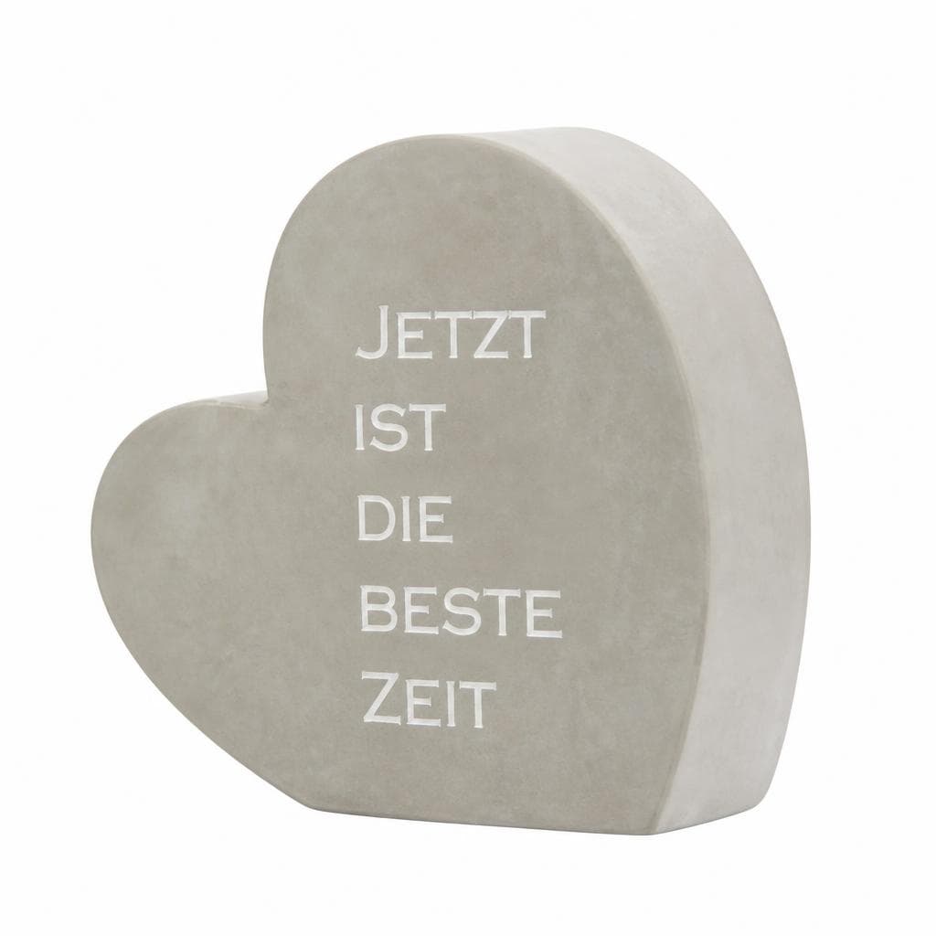 Dekoobjekt Herz Beste Zeit, B 16 x H 16 cm Gilde – Müller