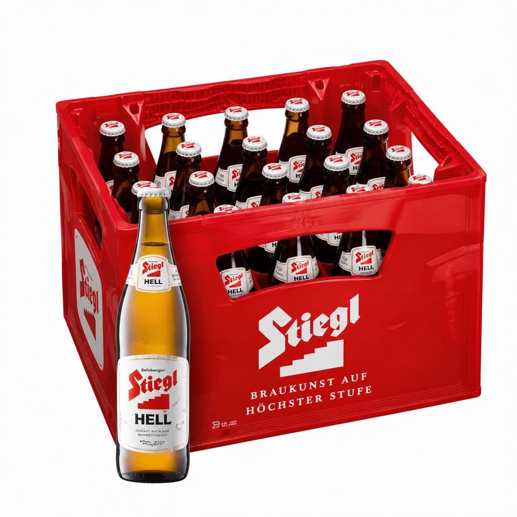 Stiegl Hell, 20 x 0,5-Liter-MEHRWEG-Flasche – Interspar