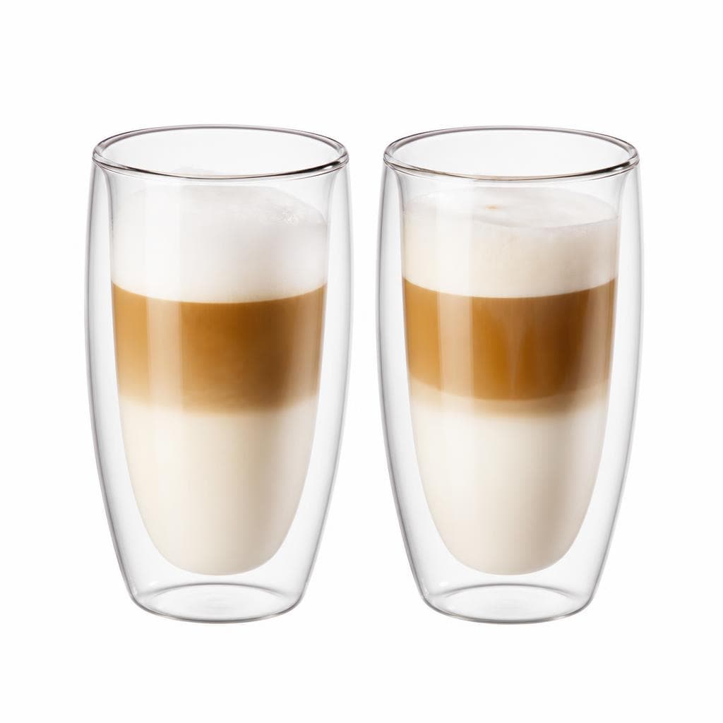 Doppelwandige Café-Latte Gläser, 2er-Set je ca. 350 ml boral – Norma