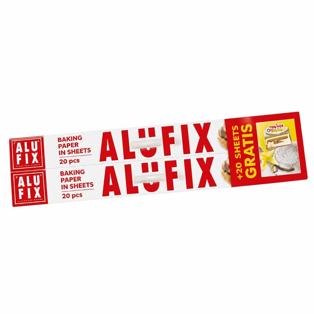 Alufix Backpapier Duo Onpack, 2 Packungen je 20 Einzelbögen – Eurospar