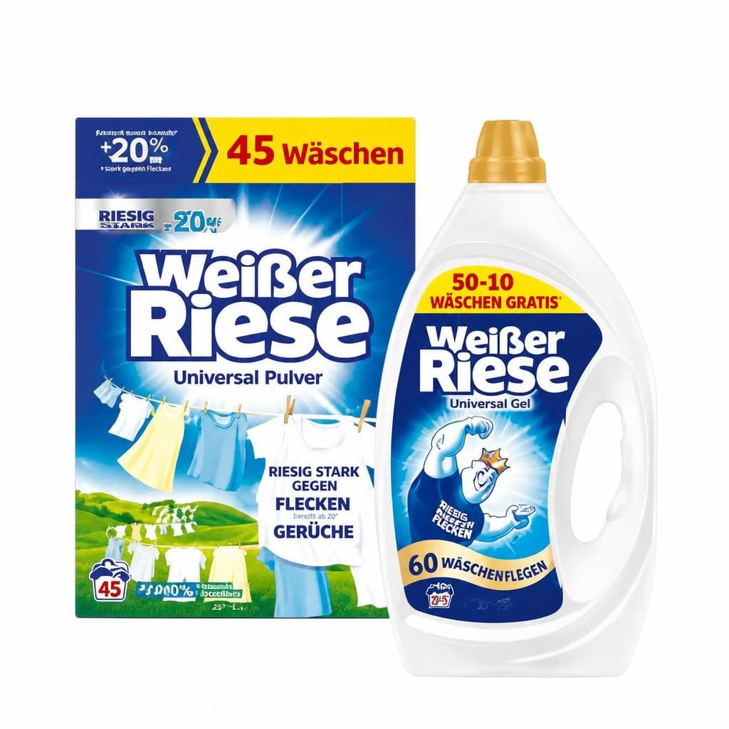 Weißer Riese Pulver, Universal- oder Color-Gel oder Trio Caps, 45 Wäschen, 50+10 Wäschen oder 40 Wäschen – Maximarkt