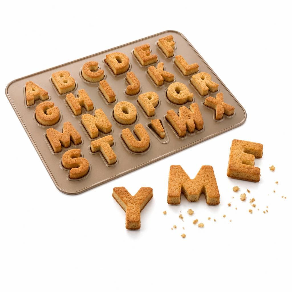 Zahlen-/Buchstaben-Backblech, 9-teilig – Maximarkt