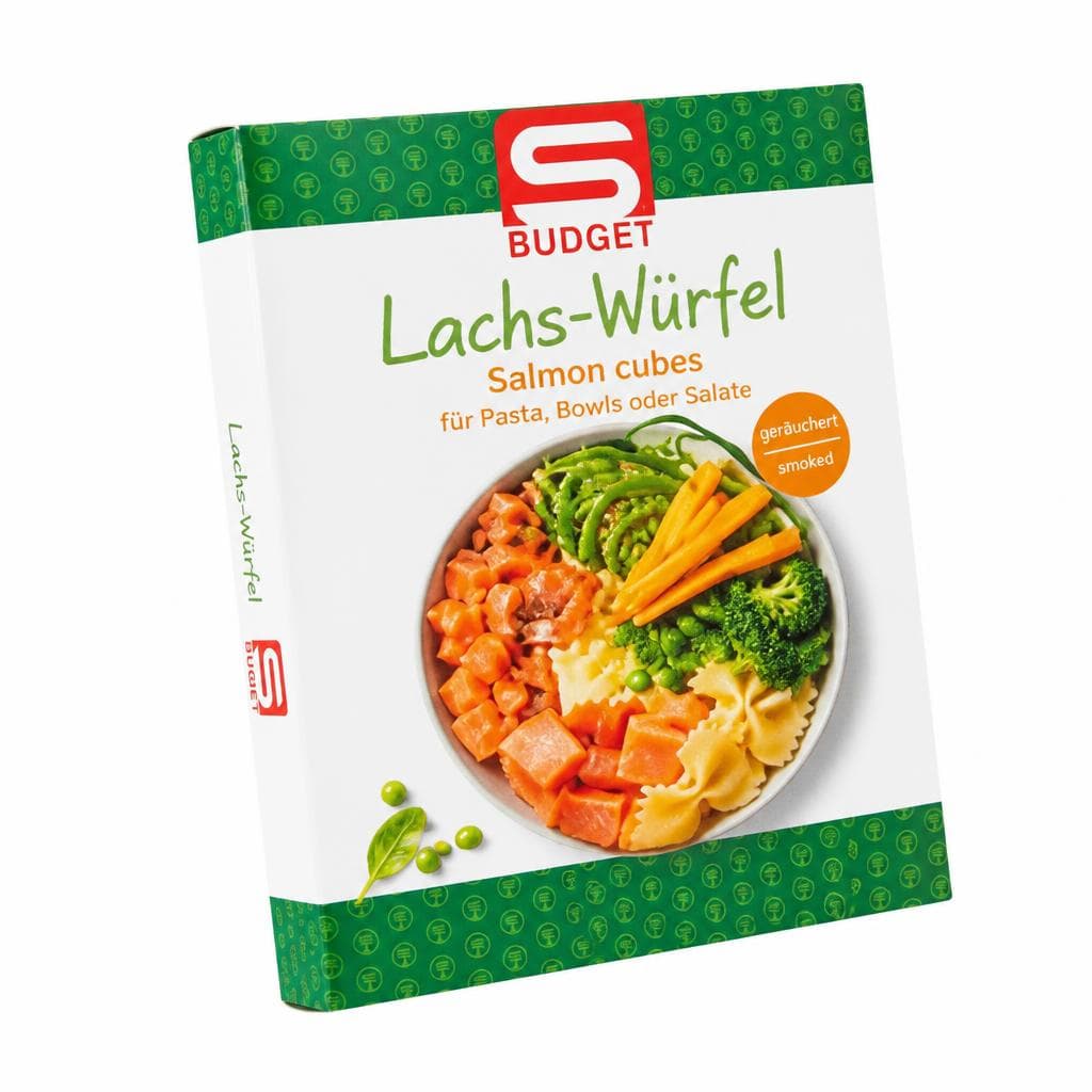S-Budget Lachs-Würfel, 100 g Packung – Maximarkt