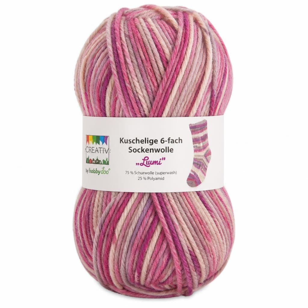 Kuschelige 6-fach Sockenwolle "Lumi", 150 g – Norma