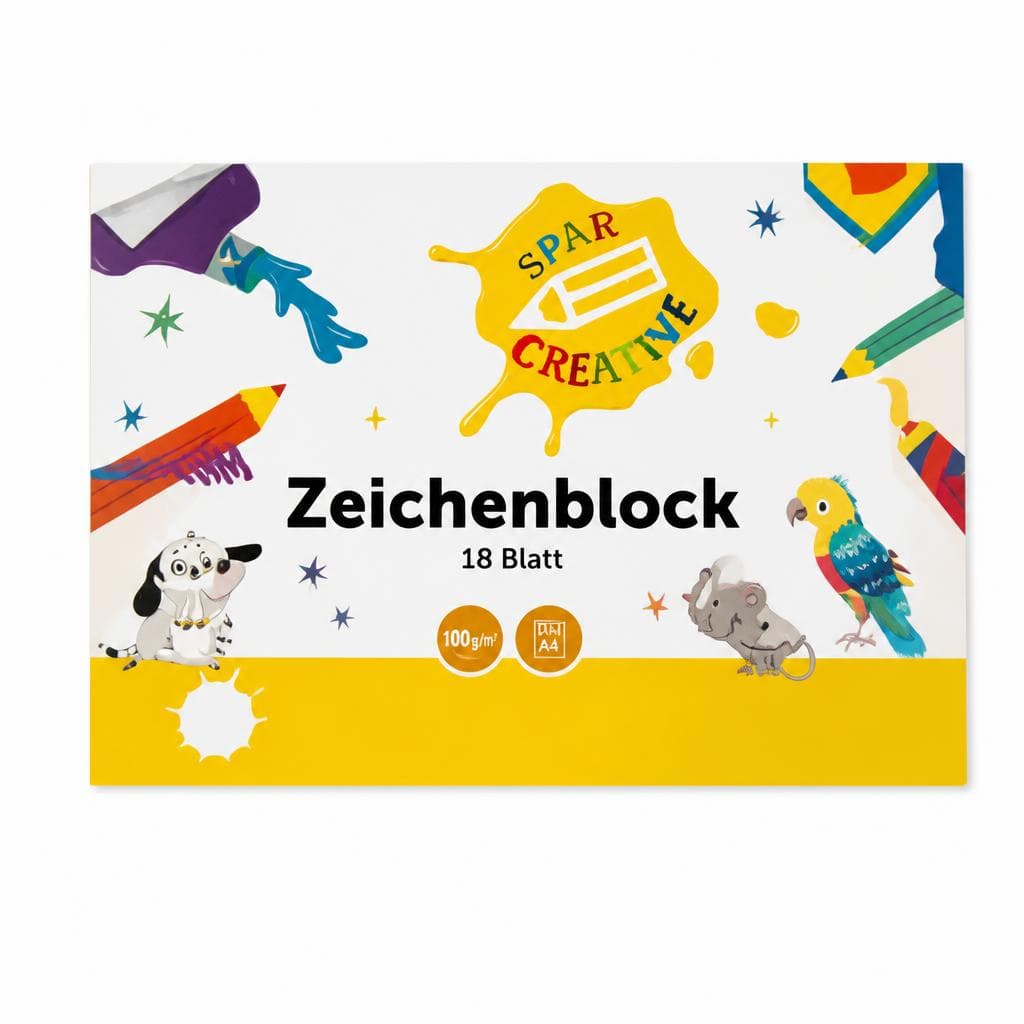 Zeichenblock 18 Blatt SPAR CREATIVE Angebot bei Maximarkt