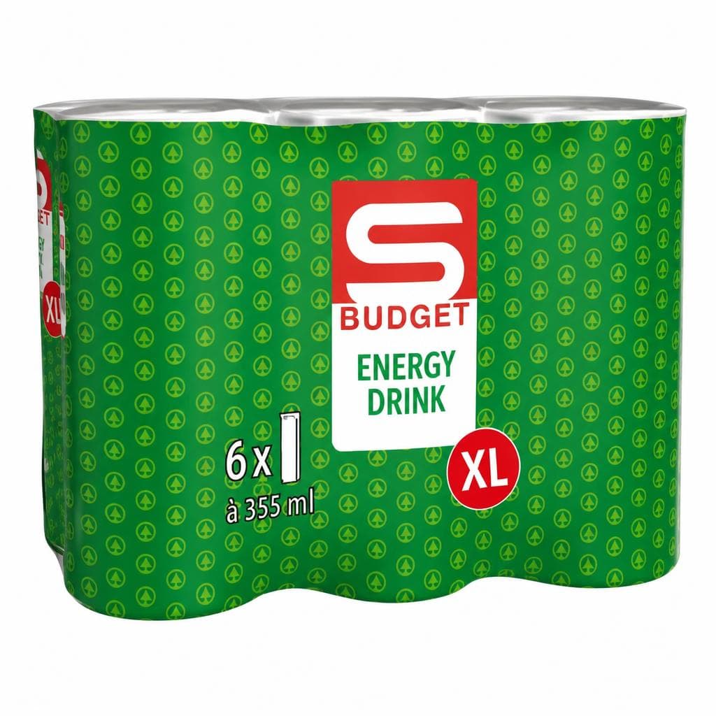 S-Budget Energy-Drink XL, 6 x 355 ml – Spar