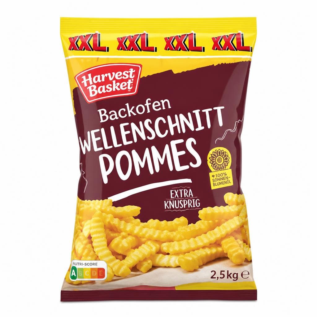 Harvest Basket Wellenschnitt Pommes, 2,5 kg – Lidl