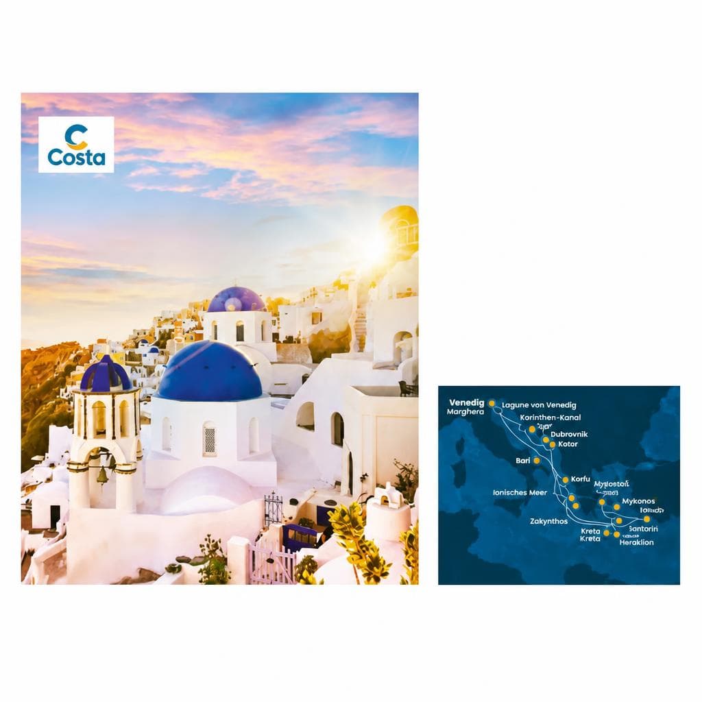 GRIECHISCHE INSELN – Costa Deliziosa 14 Nächte/VP Angebot bei Billa Reisen