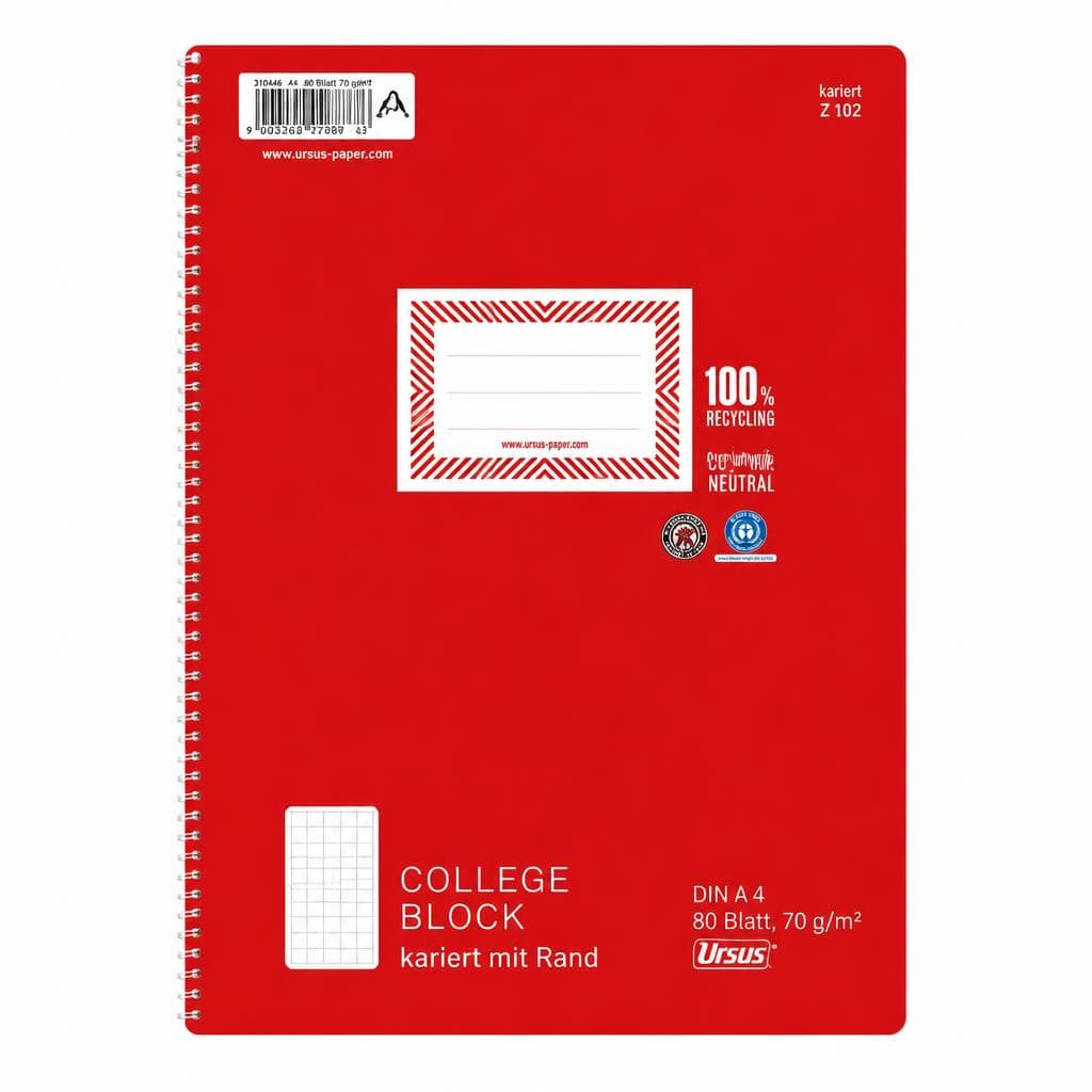 Collegeblock A4 80 Blatt, 70 g/m² Ursus Angebot bei Maximarkt