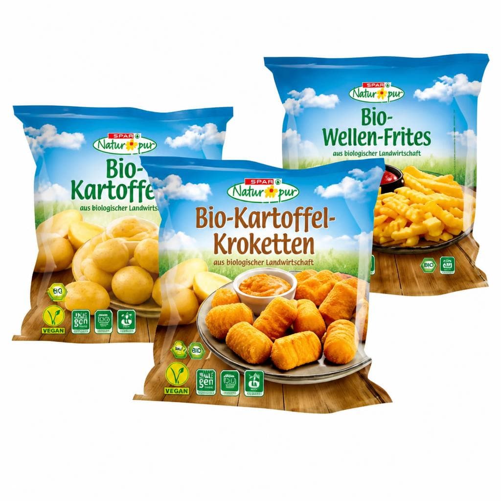 Bio-Kartoffelprodukte, 500-750 g Packung Natur Pur – Interspar