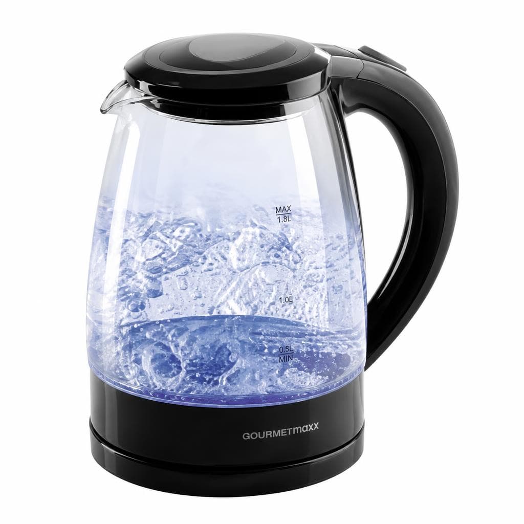 LED-Glaswasserkocher, 1,8 Liter GOURMETmaxx – Norma