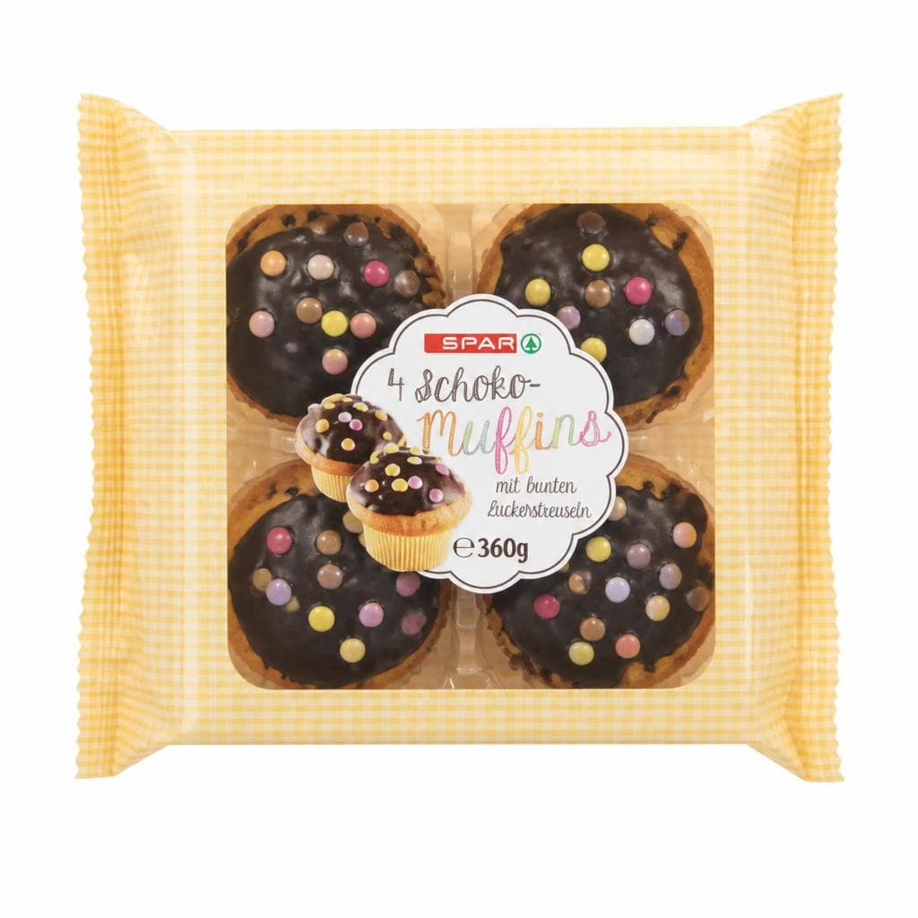 SPAR 4 Schoko-Muffins, 360 g – Eurospar