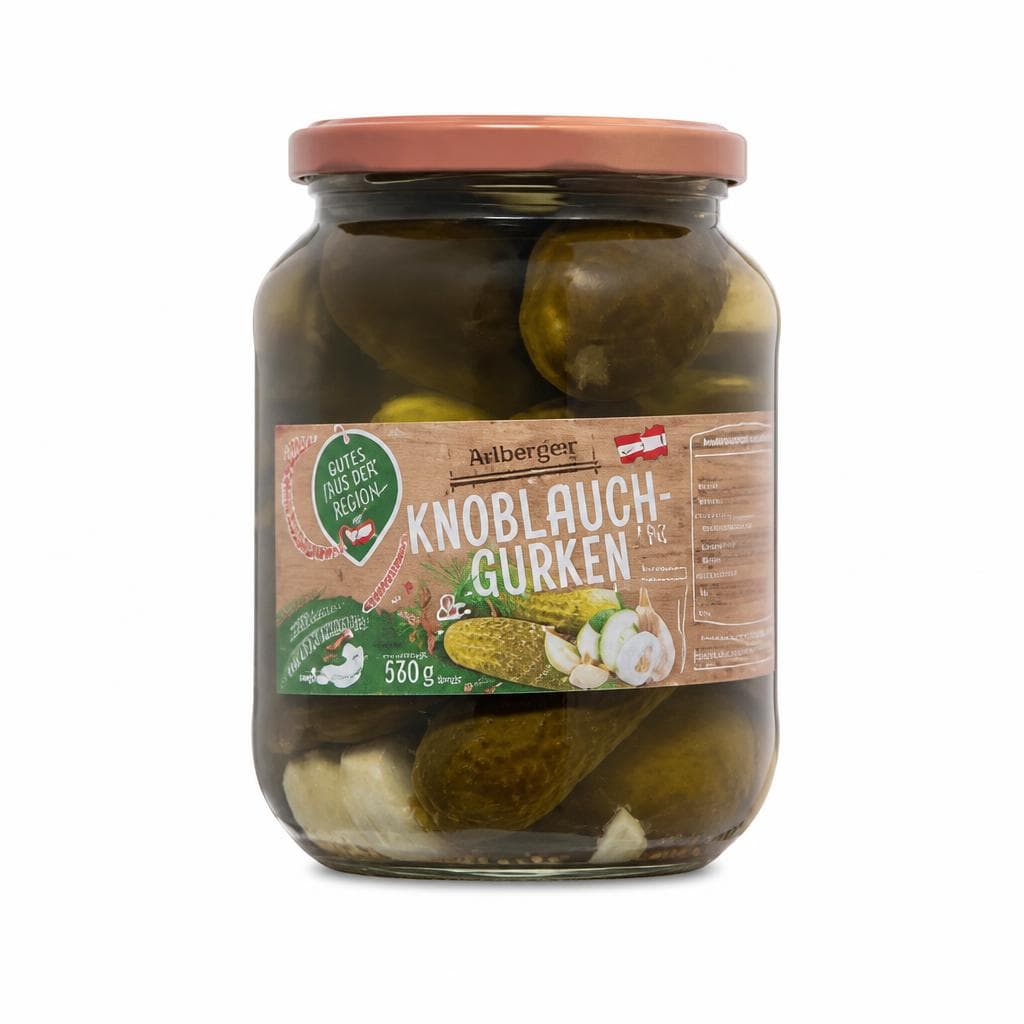 Knoblauchgurken/Delikatessgurken, 670 g – Hofer