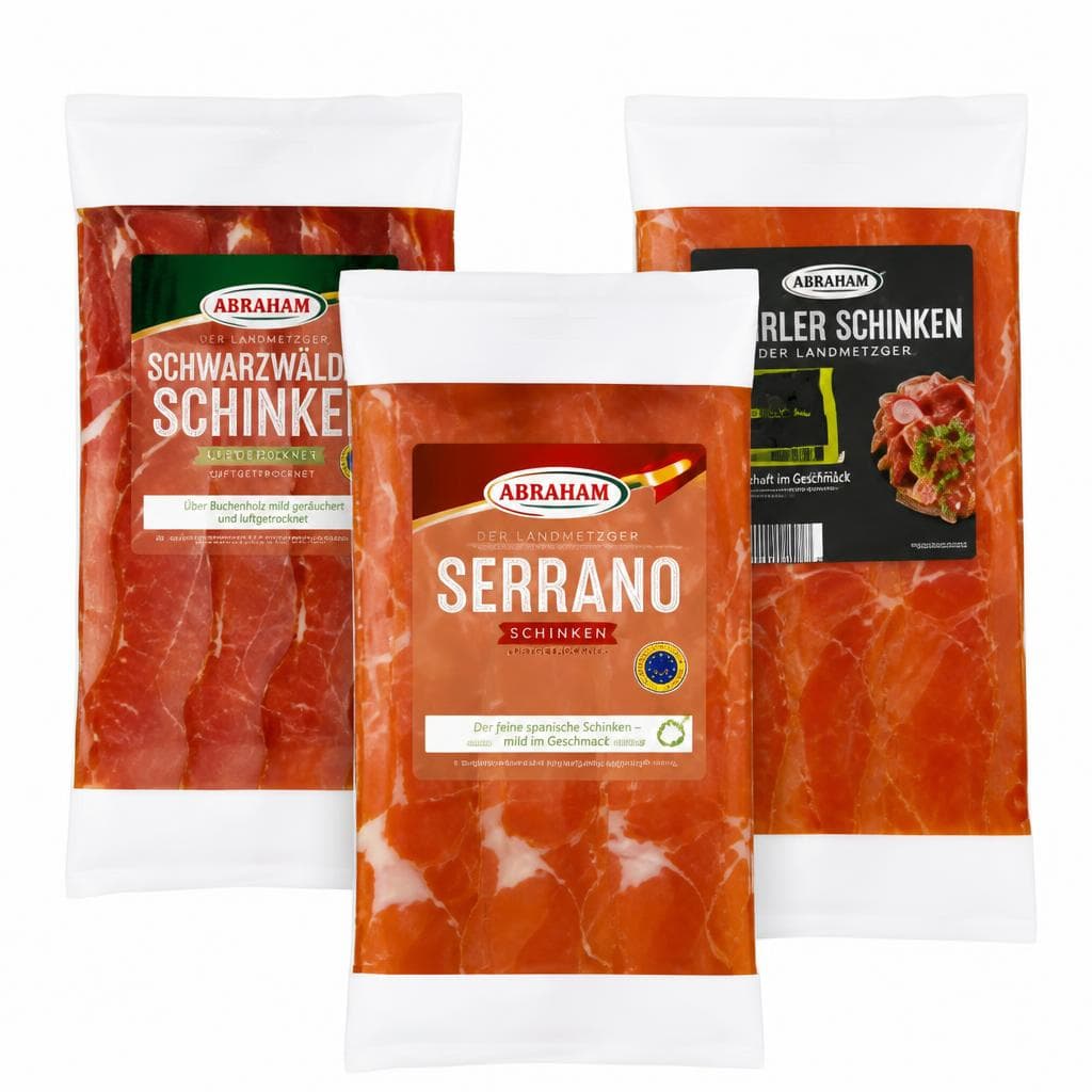 Abraham Serrano-, Land-, Schwarzwälder- od. Sportler Schinken, 80 g – Billa Plus