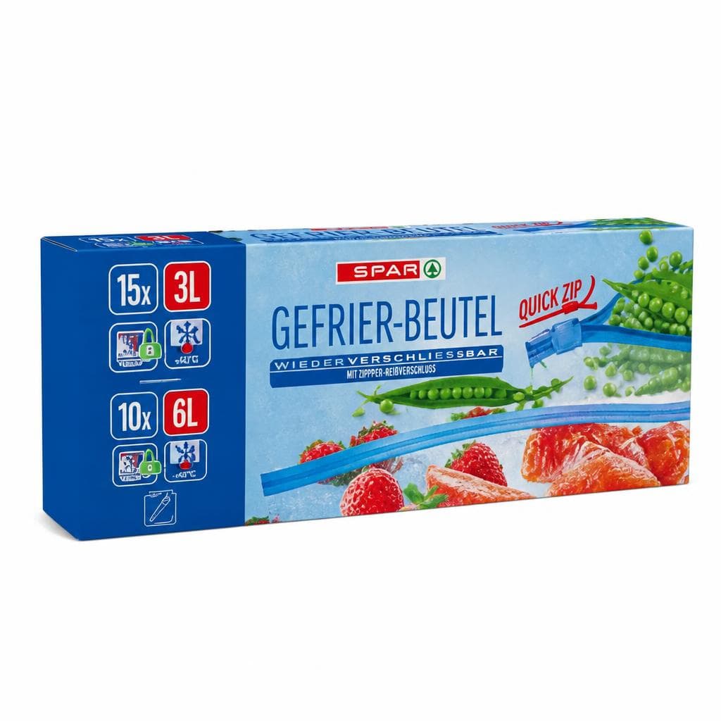 SPAR Zipper Gefrier-Beutel, 1, 3 oder 6 Liter – Eurospar