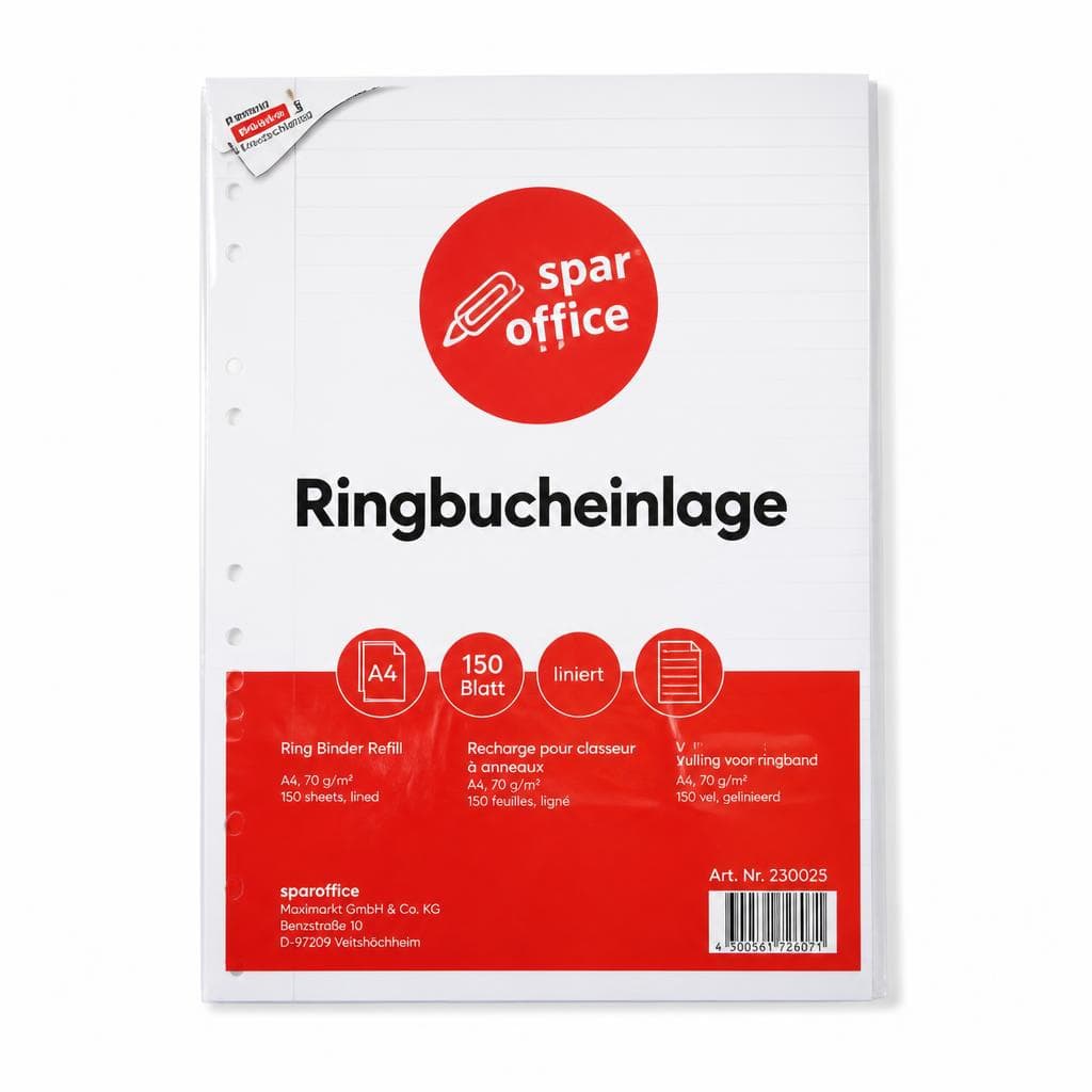 SPAR office Ringbucheinlagen A4 150 Blatt Angebot bei Maximarkt