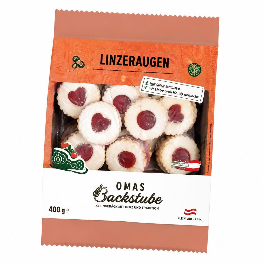 OMAS BACKSTUBE Mini Butter Linzeraugen, 400 g – Lidl