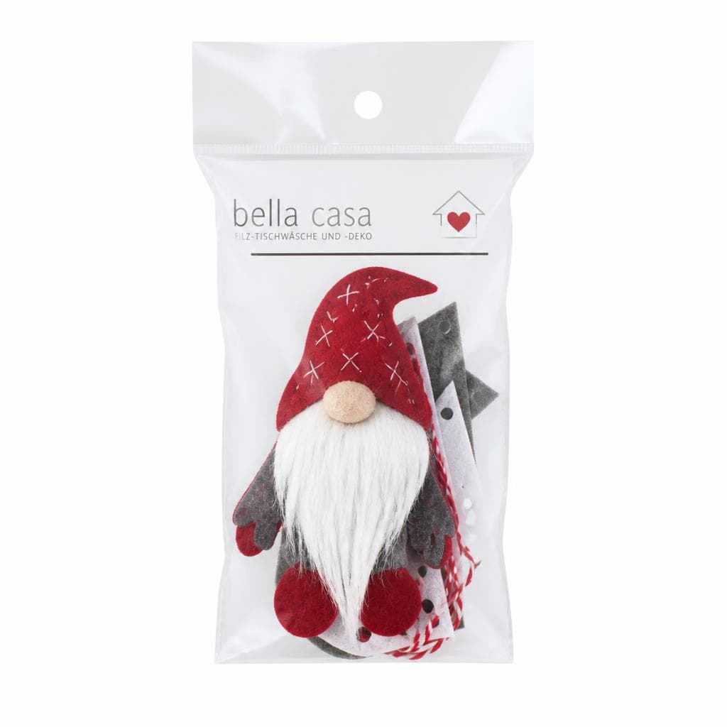 Bella Casa Filz-Tischwäsche und -Deko Wichtel zum Befüllen, ca. 28 cm – Norma