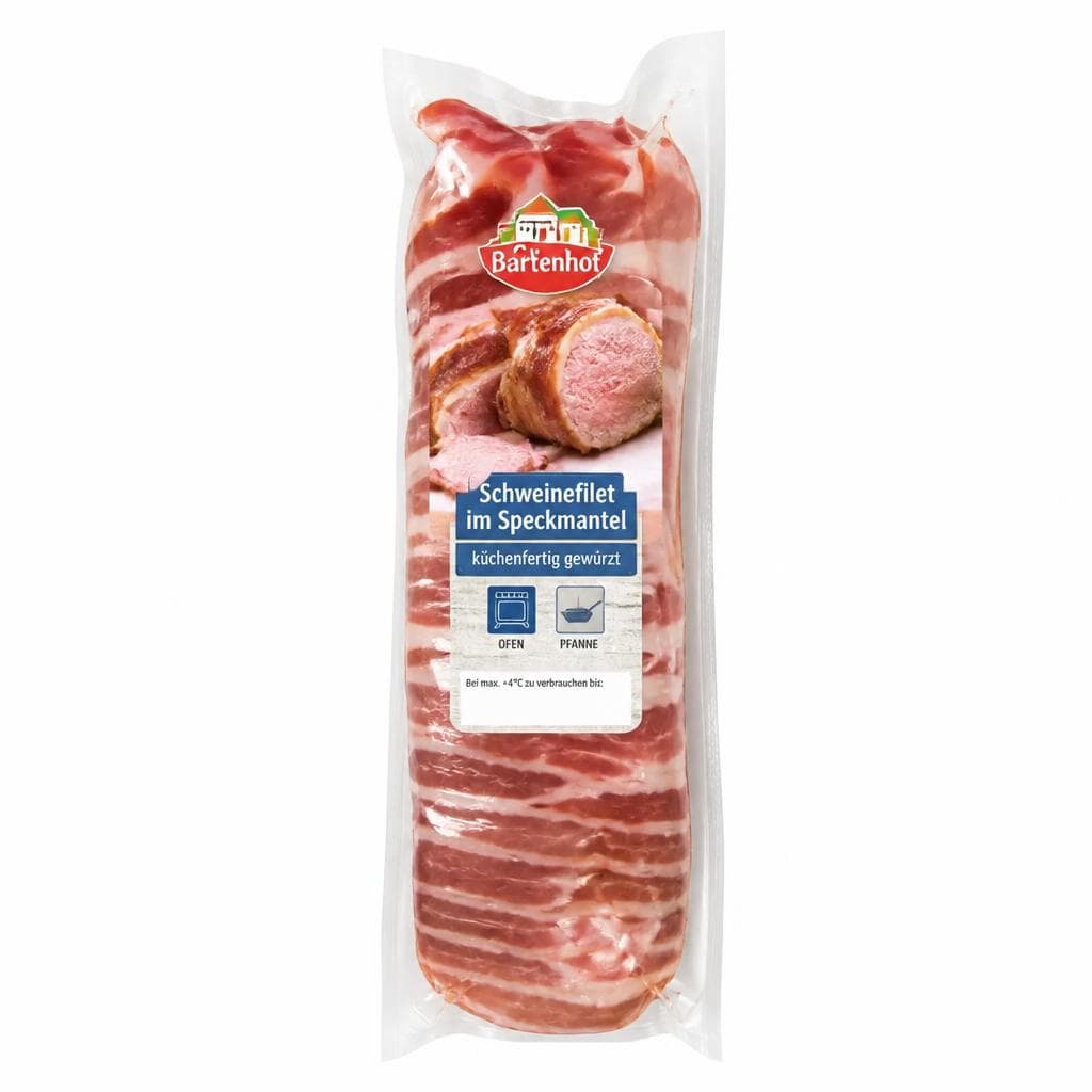 Schweinefilet im Speckmantel, z. B. 714 g – Norma