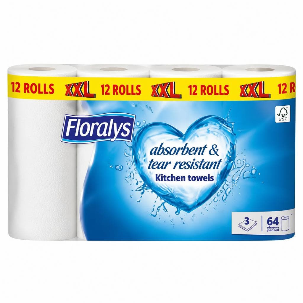Floralys Küchentücher 12x 64 Blatt Angebot bei Lidl