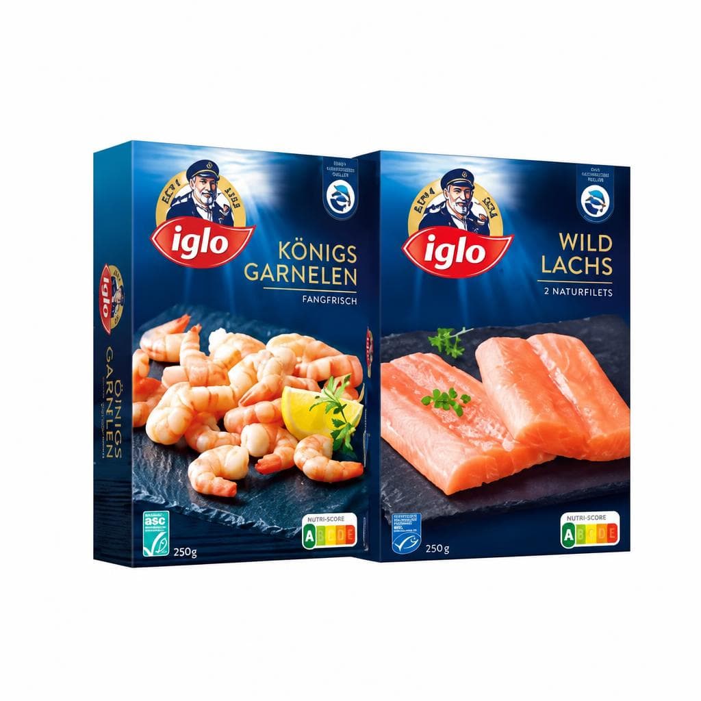 Garnelen, Polardorsch natur XXL, Wildlachs Natur MSC oder Kabeljau Natur MSC Nachhaltige Aquakultur 250-600 g Iglo Angebot bei Spar