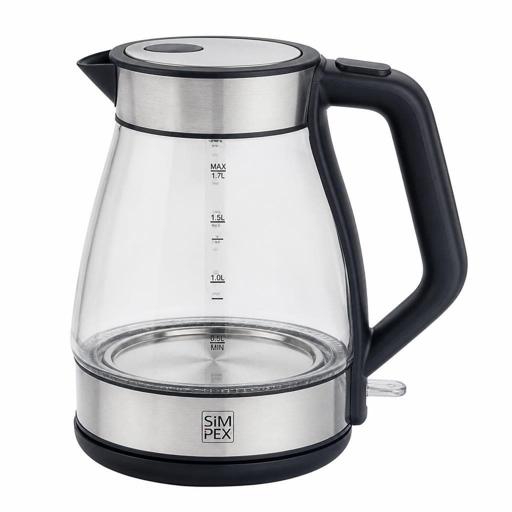 Wasserkocher Glas, 1,7 Liter SIMPEX – Maximarkt