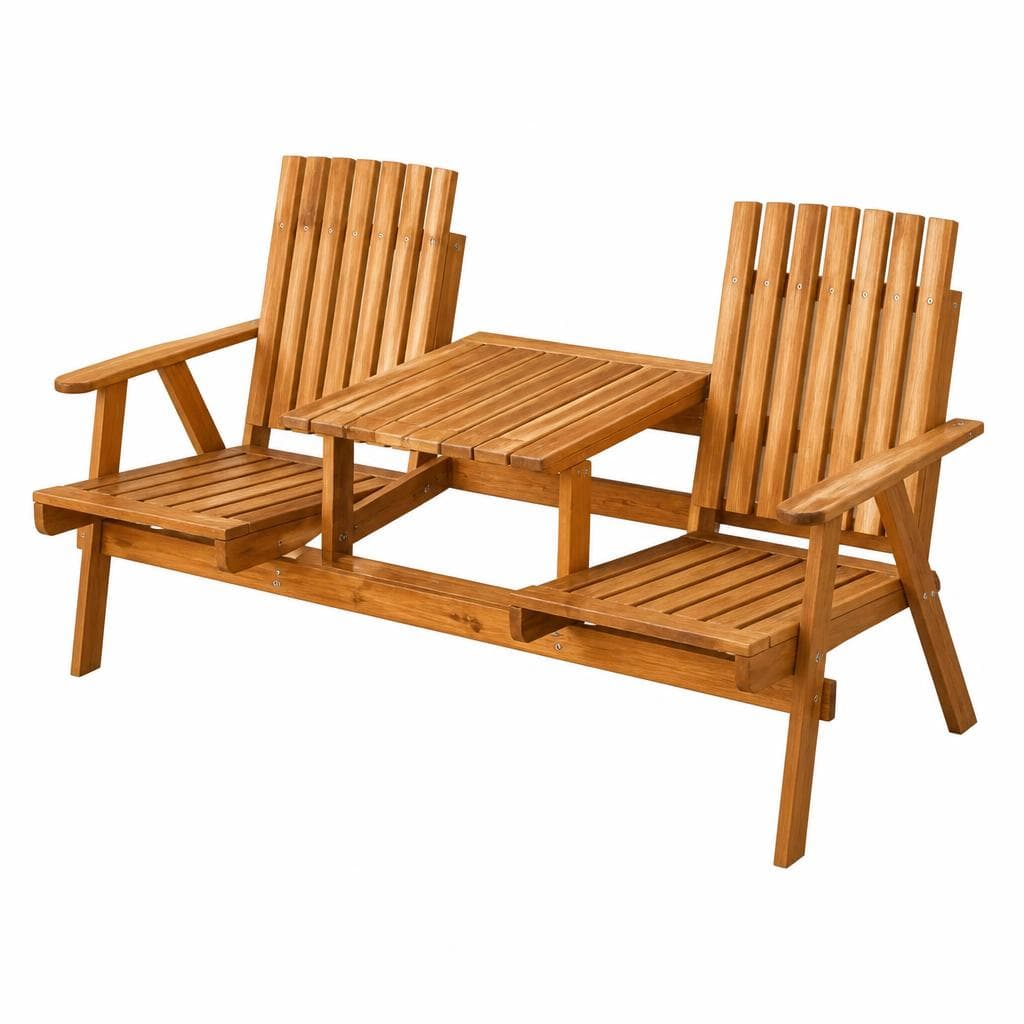 2-Sitzer-Gartenbank mit Tischablage Prestige Home – Norma