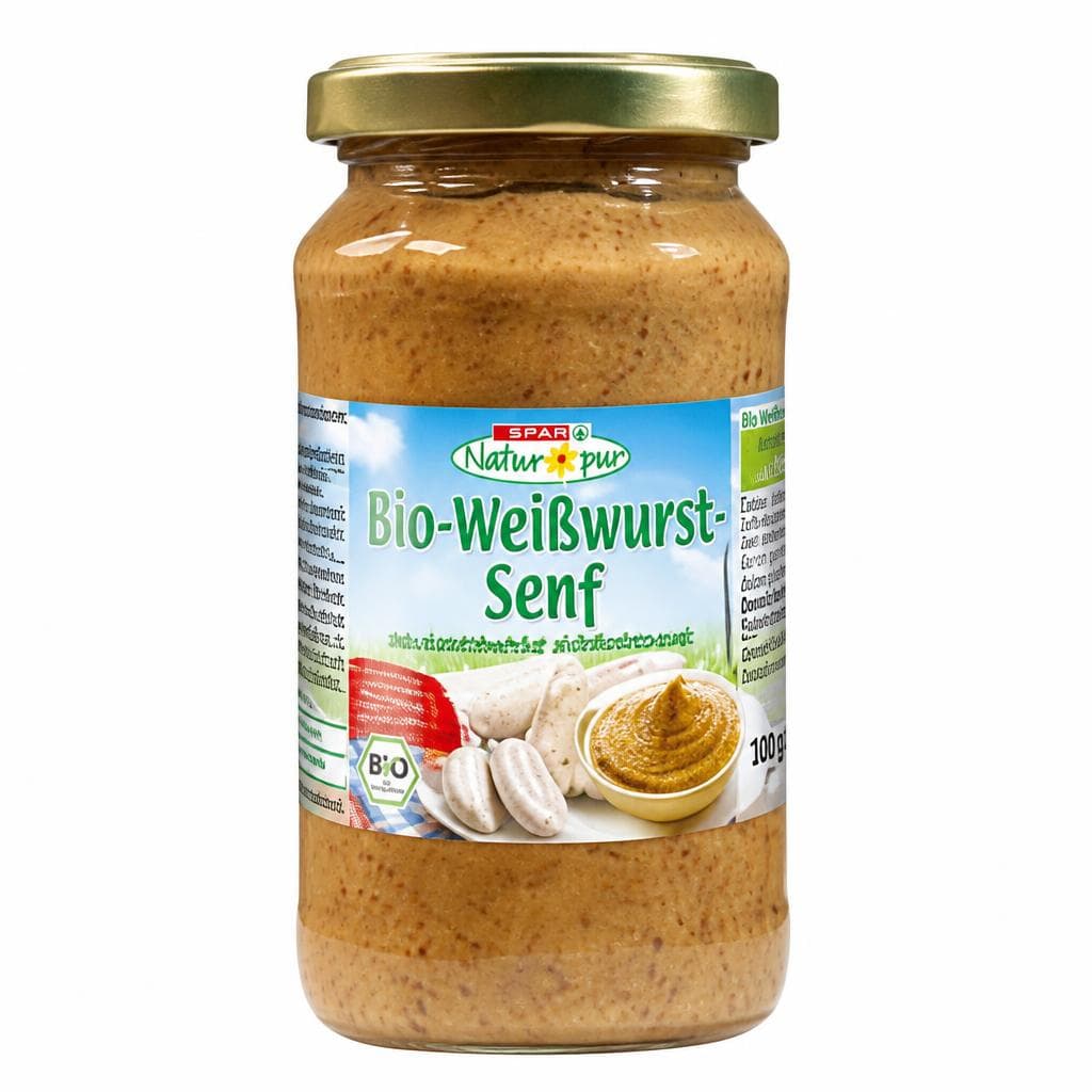 Bio-Weißwurst-Senf, 235-g-Glas Natur Pur – Interspar