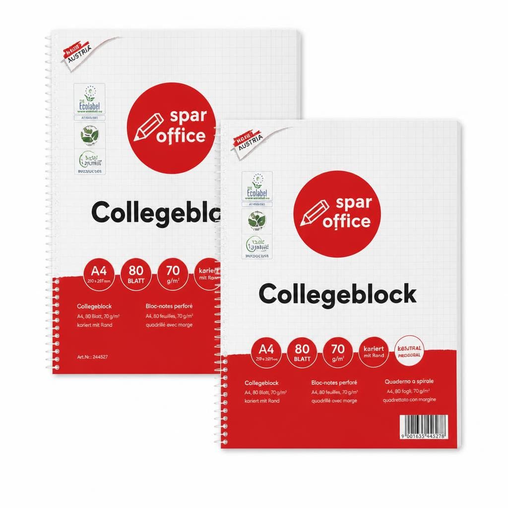 Collegeblock A4 80 Blatt, 70 g/m² Spar office Angebot bei Maximarkt