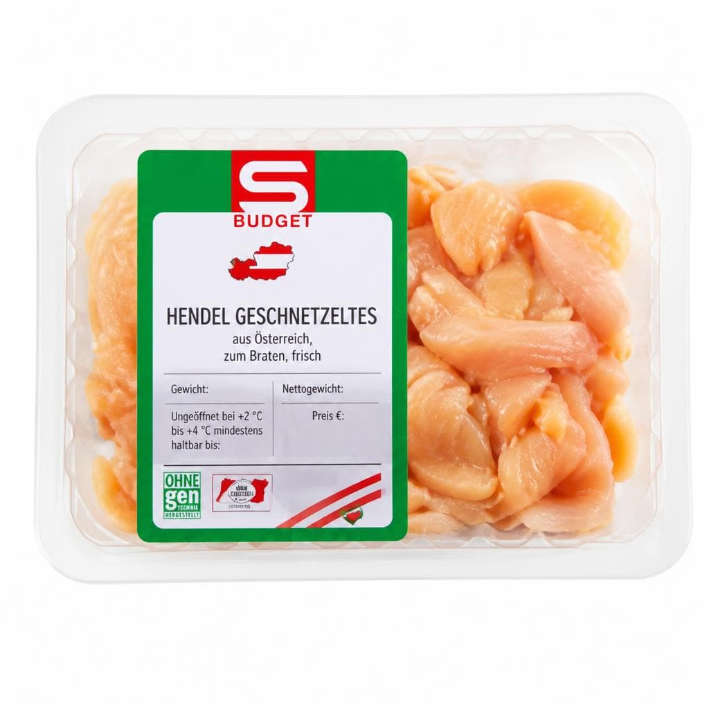 S-BUDGET Hendl Geschnetzeltes 350-g-Packung Angebot bei Interspar