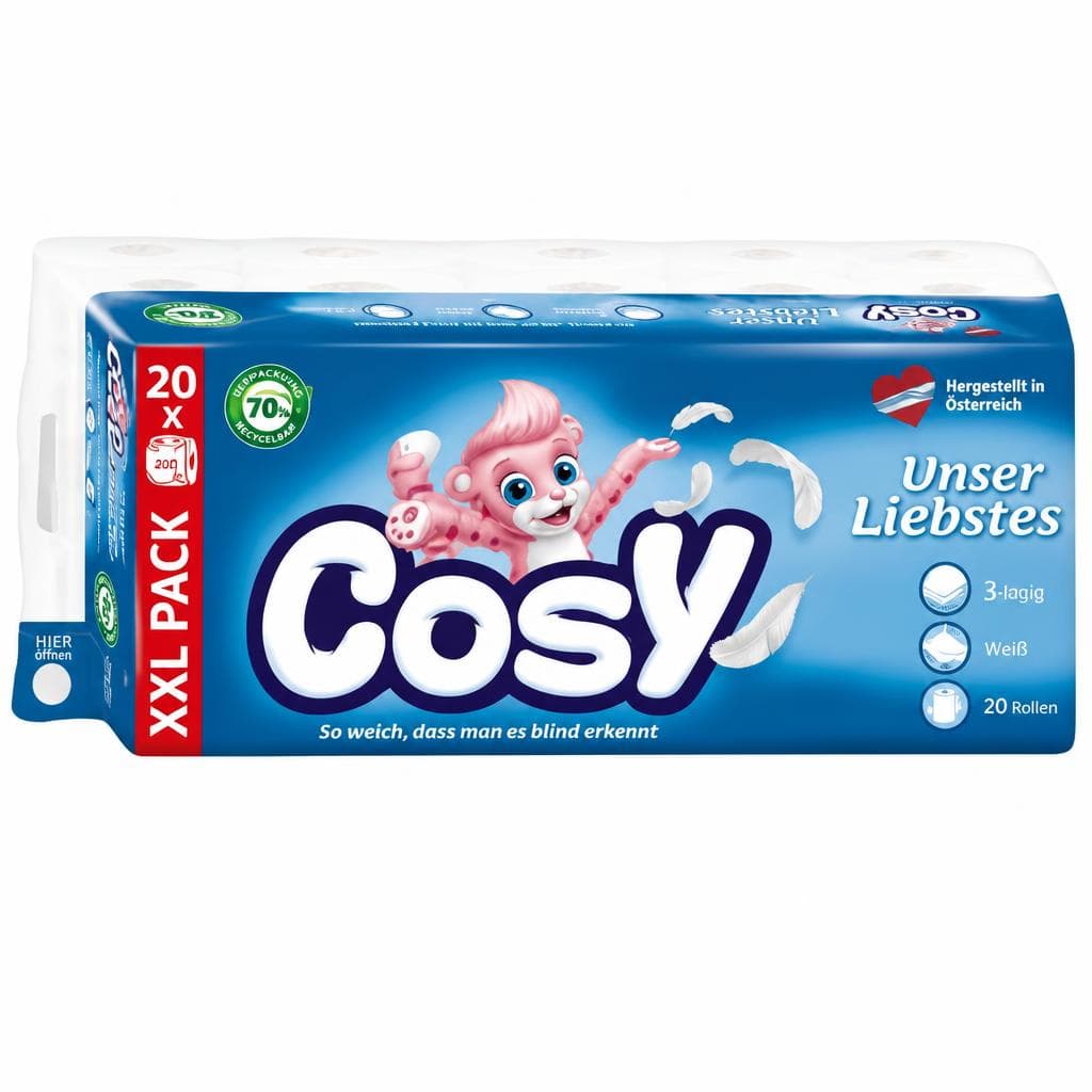 Cosy Toilettenpapier 20 Rollen Packung Angebot bei Billa Plus