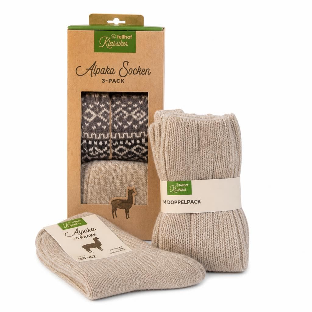 Erwachsenen-Alpaka Socken, 2er-Set – Interspar