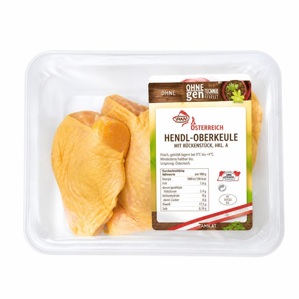 Österr. Hendl-Oberkeule, 500 g Packung – Maximarkt