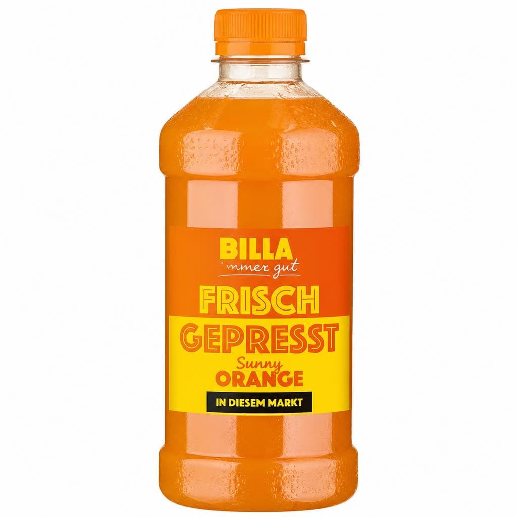 Sunny Orange Orangensaft, 0,5 Liter Flasche – Billa Plus