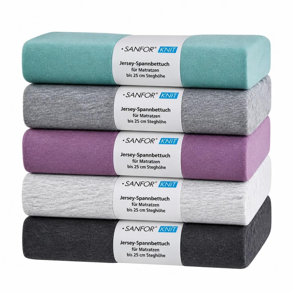 Jersey-Melange-Spannbetttuch, ca. 140-160 x 200 cm DREAMTEX – Norma
