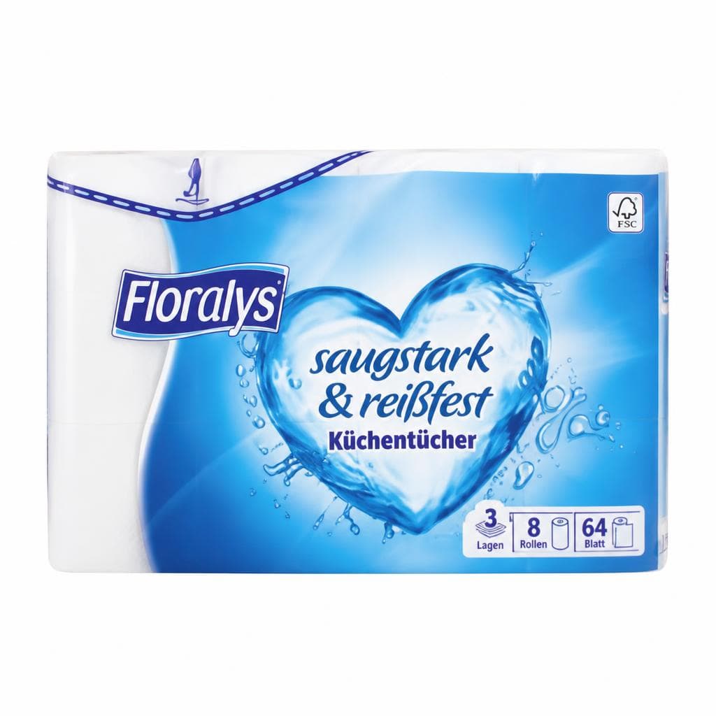 Küchentücher, 8 Rollen Floralys – Lidl