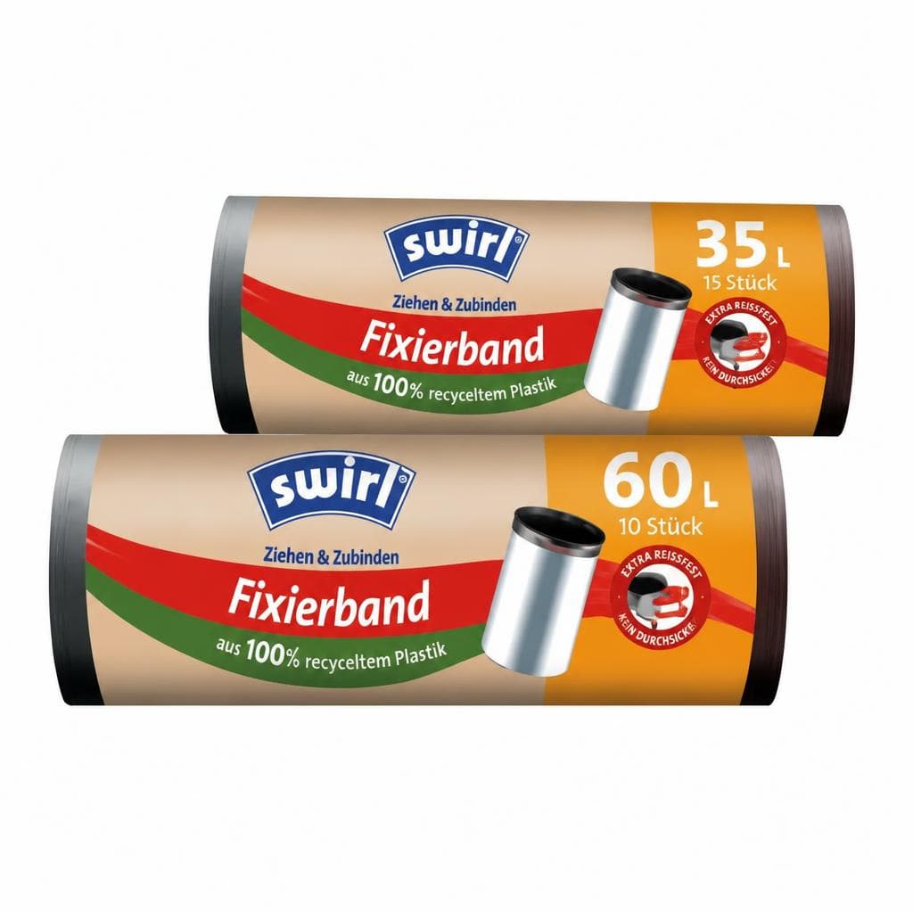 Müllbeutel mit Fixierband SWIRL – Maximarkt