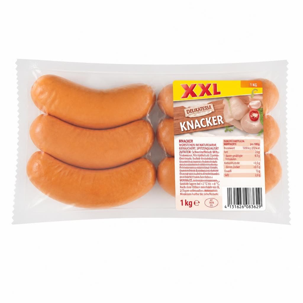 Delikatessa Knacker, 1 kg – Penny