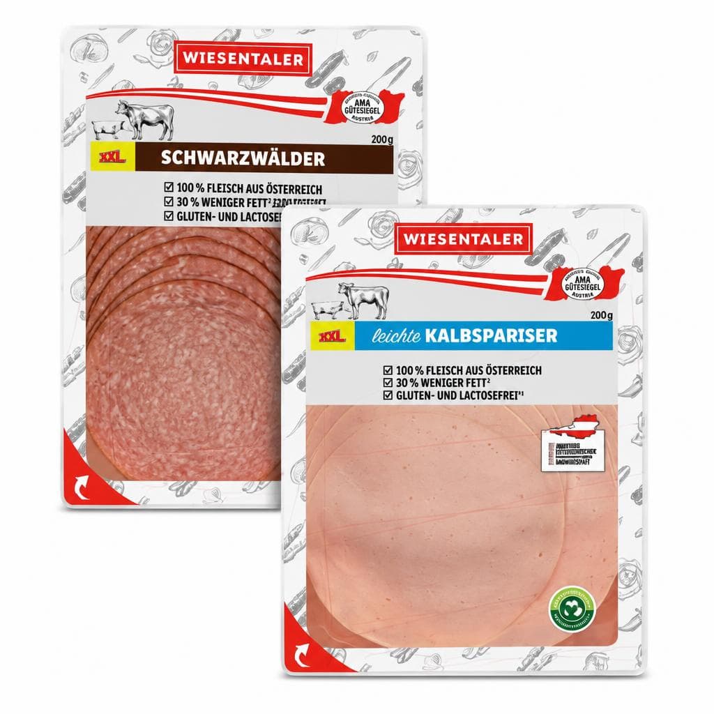 Schwarzwälder oder leichte Kalbspariser, 200 g WIESENTALER – Lidl