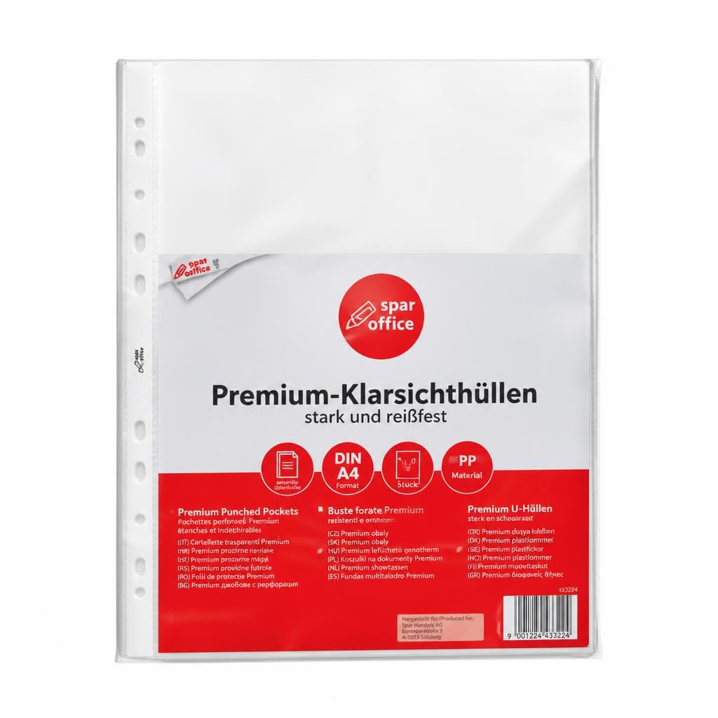 Premium-Klarsichthüllen, 10 Stück Spar office – Interspar