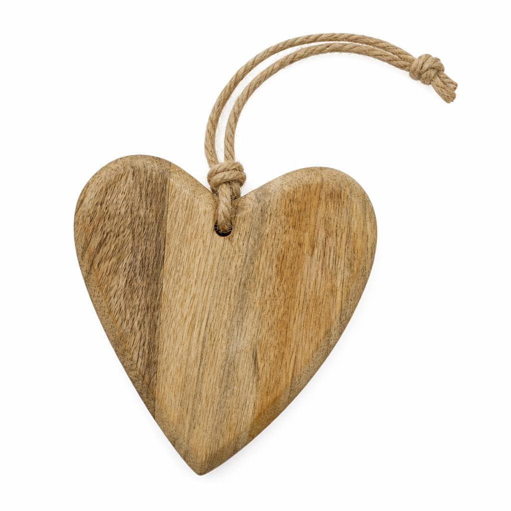 Weihnachtsdeko Herz Mangoholz, ca. 7 cm – Norma