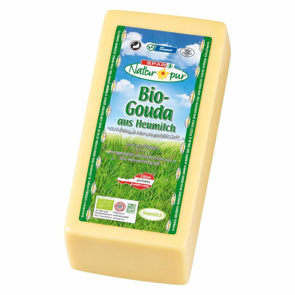 Bio-Gouda aus Heumilch 100 g SPAR Natur*pur Angebot bei Spar