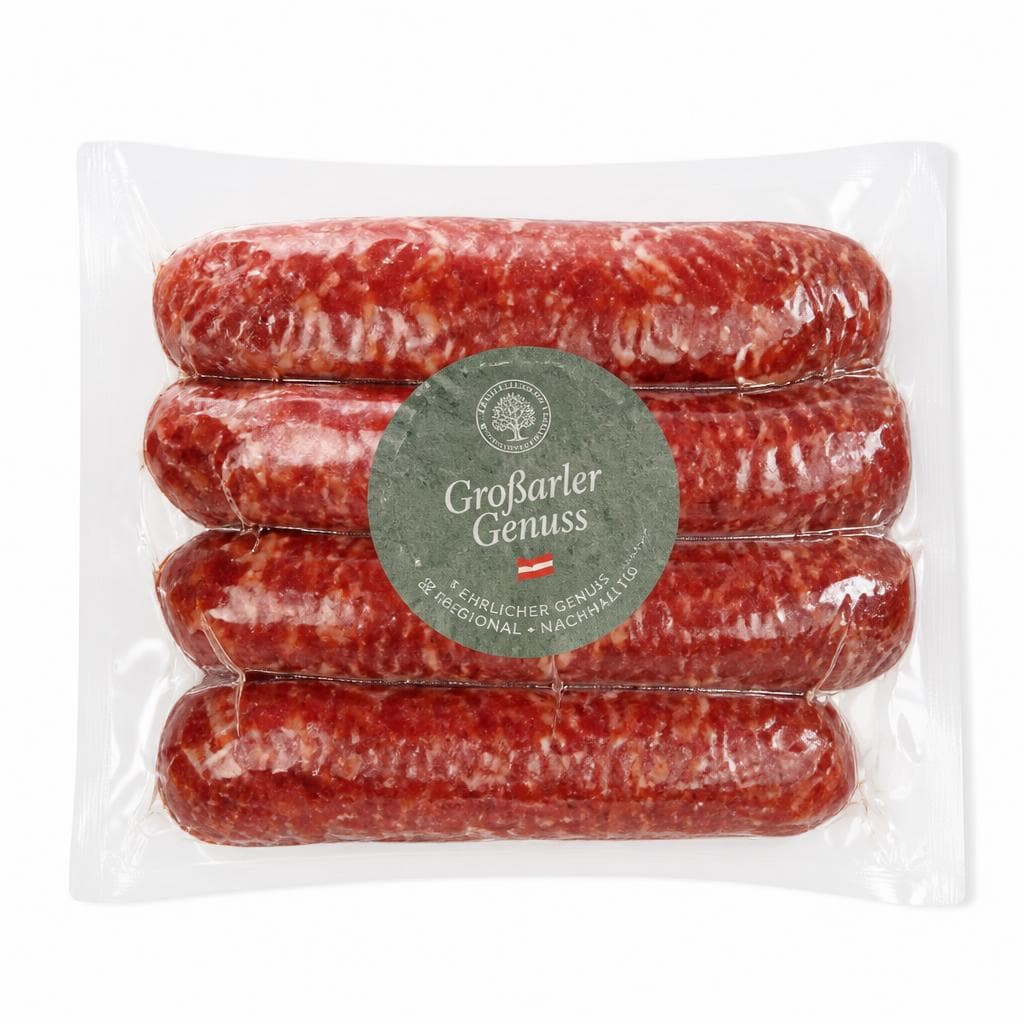 Wilde Hauswürstel, per 100 g Großarler Genuss – Maximarkt