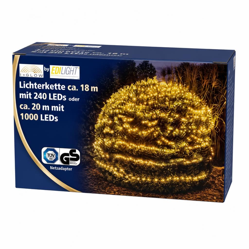 Lichterkette 18 m mit 240 LEDs, ca. 18 m – Norma