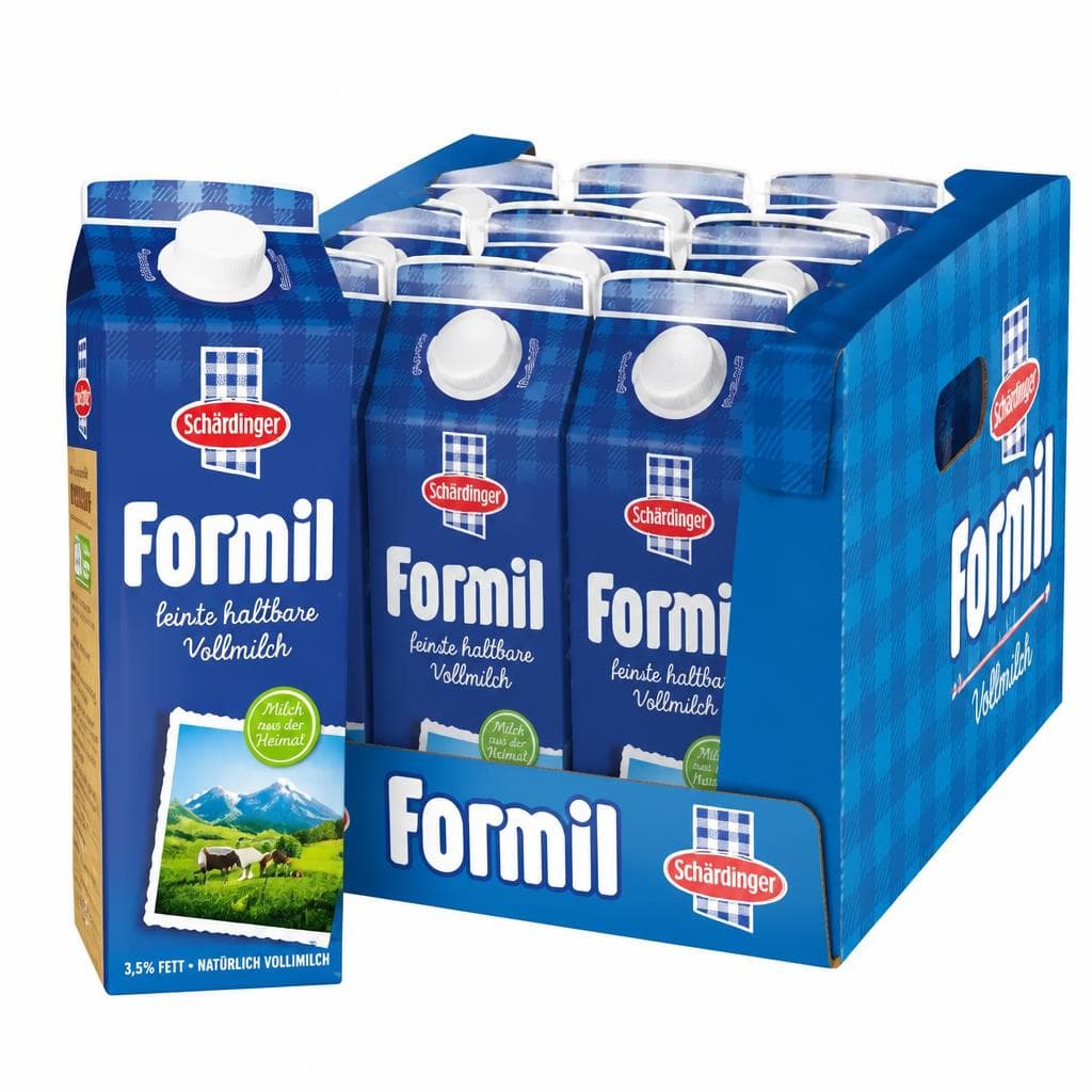 Schärdinger Formil haltbare Vollmilch 3,5% oder Leichtmilch 0,5% Fett, 1 Liter – Eurospar