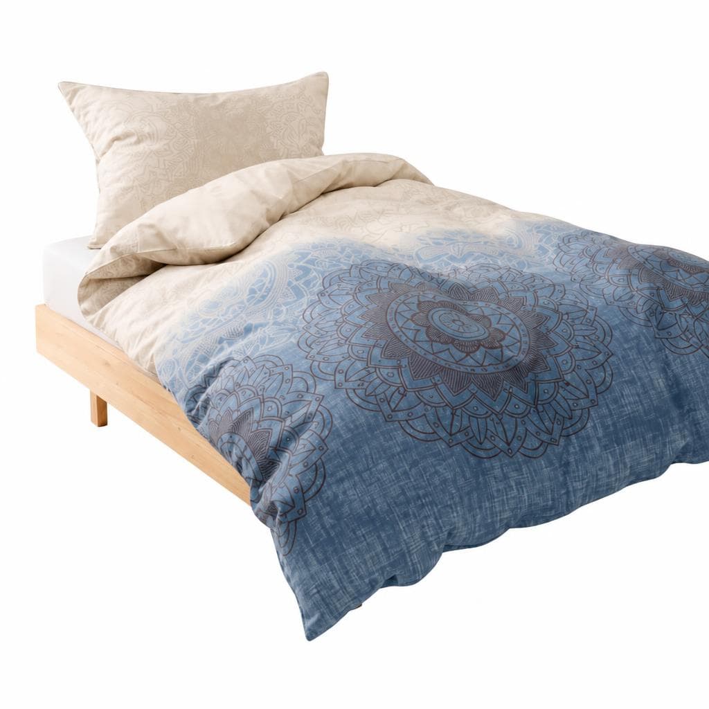 Baumwoll-Satin Bettwäsche mit Zipp, 140 x 220 cm, 70 x 90 cm – Reiter
