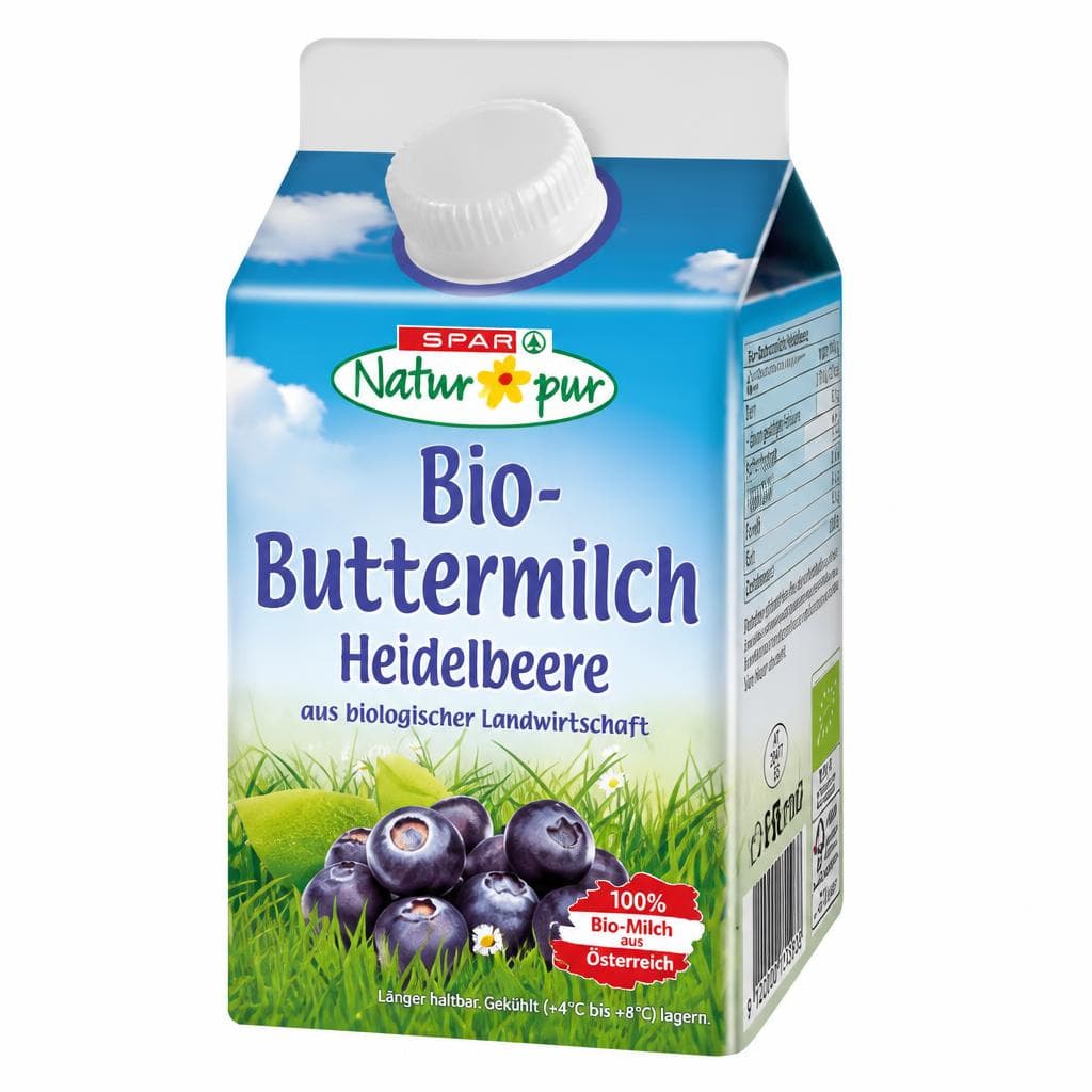 SPAR Natur*pur Bio-Fruchtbuttermilch, 500 ml – Spar